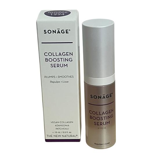 Sonage Collagen Boosting Serum Plumps Smooths Vegan Face - Picture 1 of 5